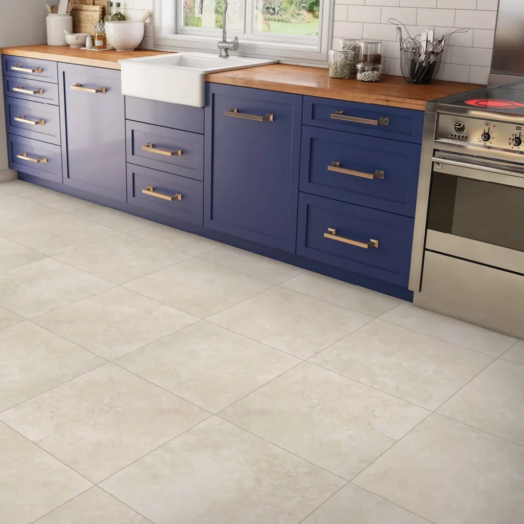 Tile-After-Installtion Kitchen Tile flooring | Titan Flooring